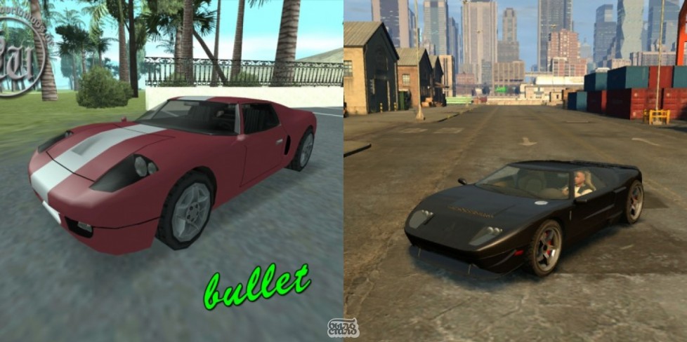 Автомобили в GTA:Bullet