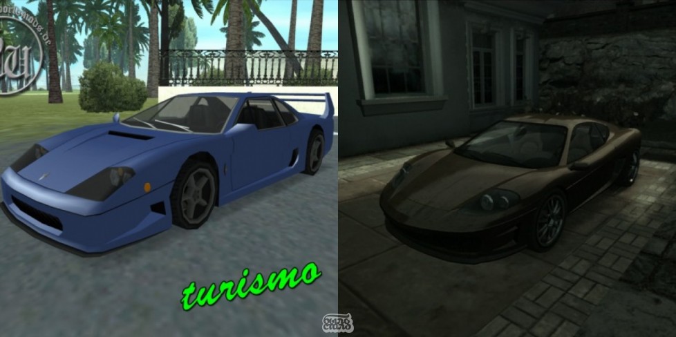 Автомобили в GTA:Turismo.