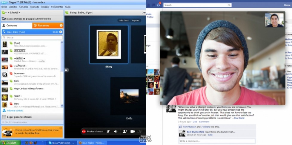 Skype и Facebook