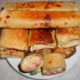 Блинчики с сыром и сосисками