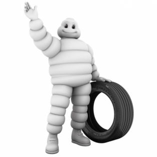 Талисман Michelin 1910 и современный талисман