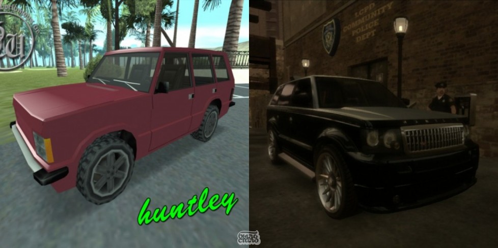 Автомобили в GTA:Huntley