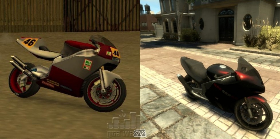 Мотоциклы в GTA:NRG 
