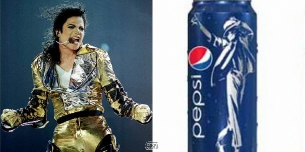 Pepsi с изображением силуэта Майкла Джексона